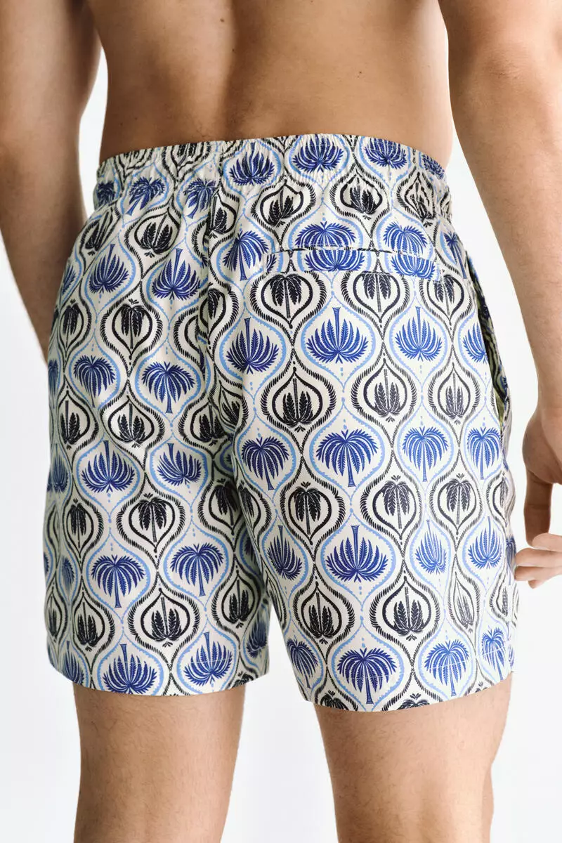 Patterned swim shorts