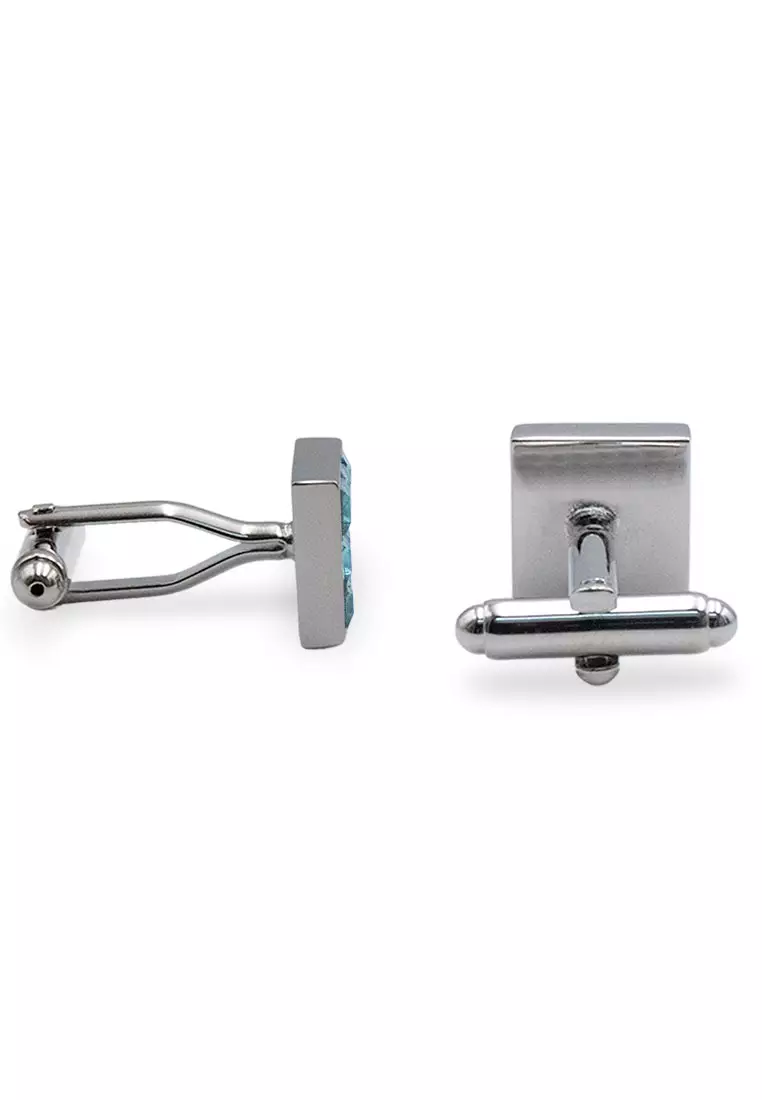 Isla Turqoise Diamonte Cufflink