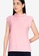 Freego pink High-Neck Sleeveless T-Shirt F4D54AAED1EAB5GS_3