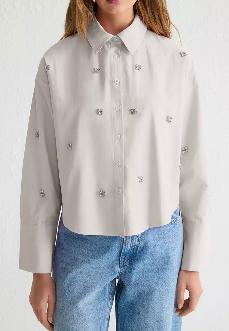 Stone Stone Accessories Detailed Woven Shirt Tctss25Tg00007