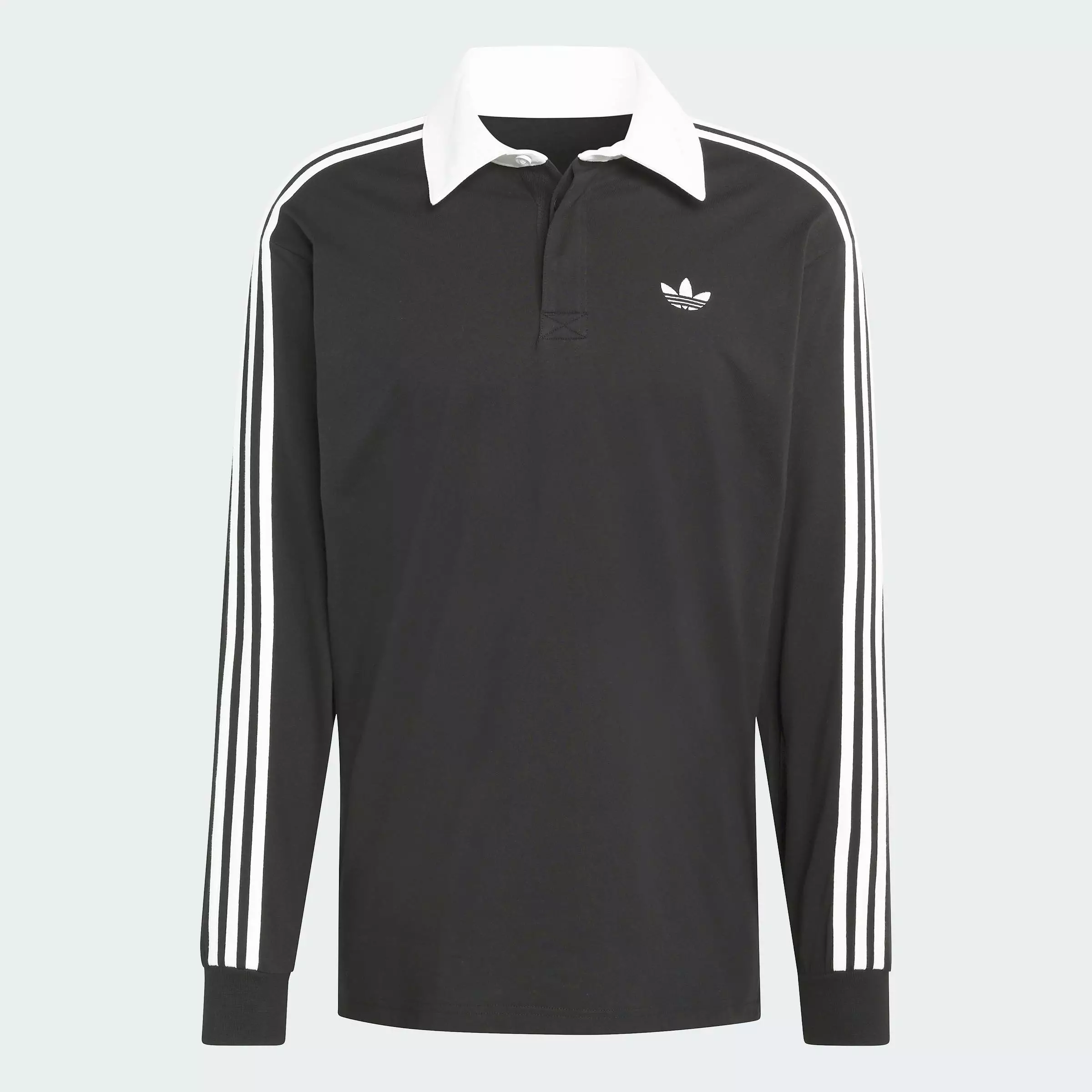 Lifestyle 3-STRIPES RUGBY LONGSLEEVE POLO Men Black KE3576