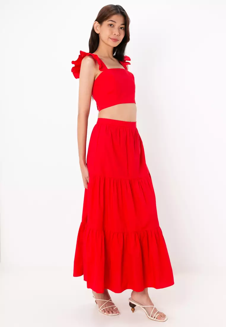 Buy Style State Cotton Frill Top Tiered Skirt Set 2025 Online