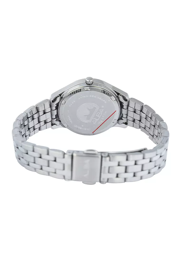 Alba Prestige AH7BS3X1 - Jam Tangan Analog Wanita - Silver White - Stainless Steel Original