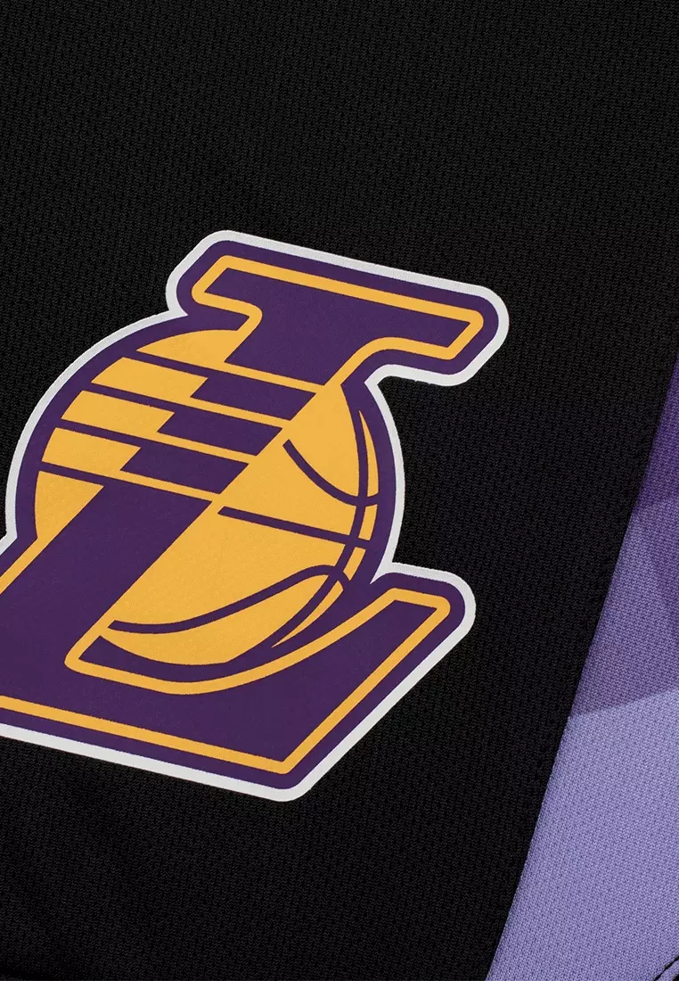 Cromatics Team Logo Print Los Angeles Lakers Regular Fit Mens Basketball Shorts