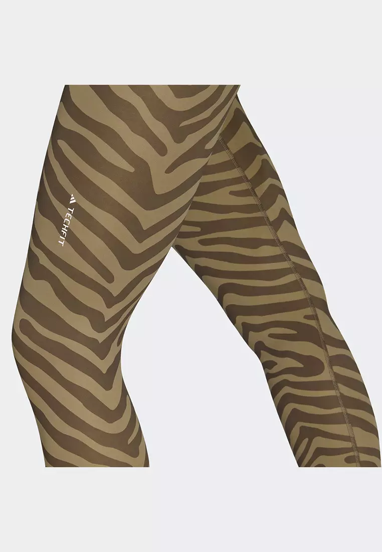 Women's Hyperglam Techfit High Waist 7/8 Zebra Tight, adidas