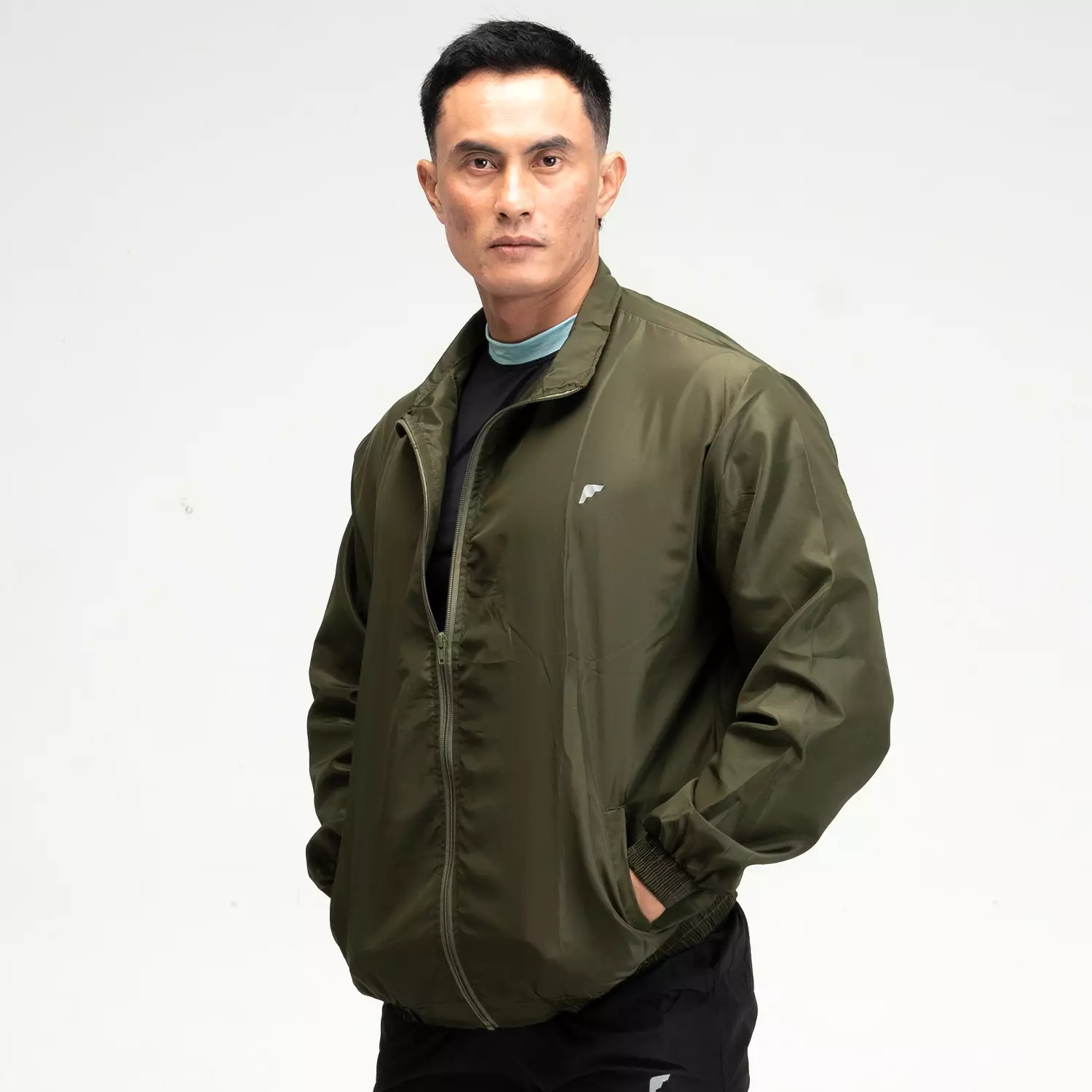 Windbreaker Sports Jacket Army Green