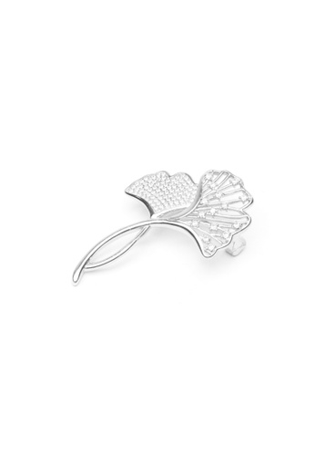 Millenne silver MILLENNE Made For The Night Flower Cubic Zirconia Silver Brooch with 925 Sterling Silver AF94FACF0E7286GS_1