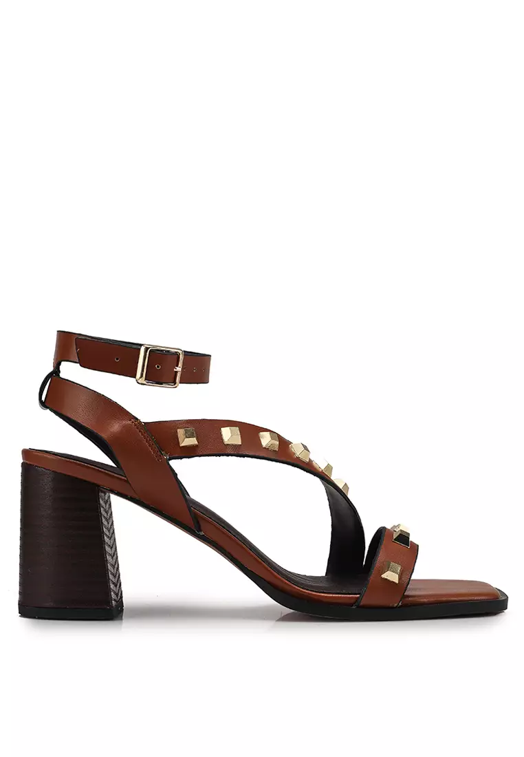 Studded mid heel sandal outlet