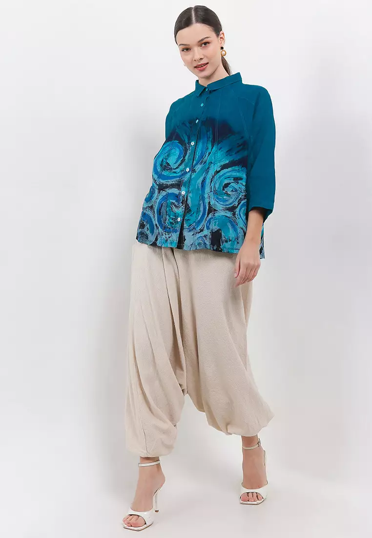 Elastic-waisted Pants Aladin right-Pocket