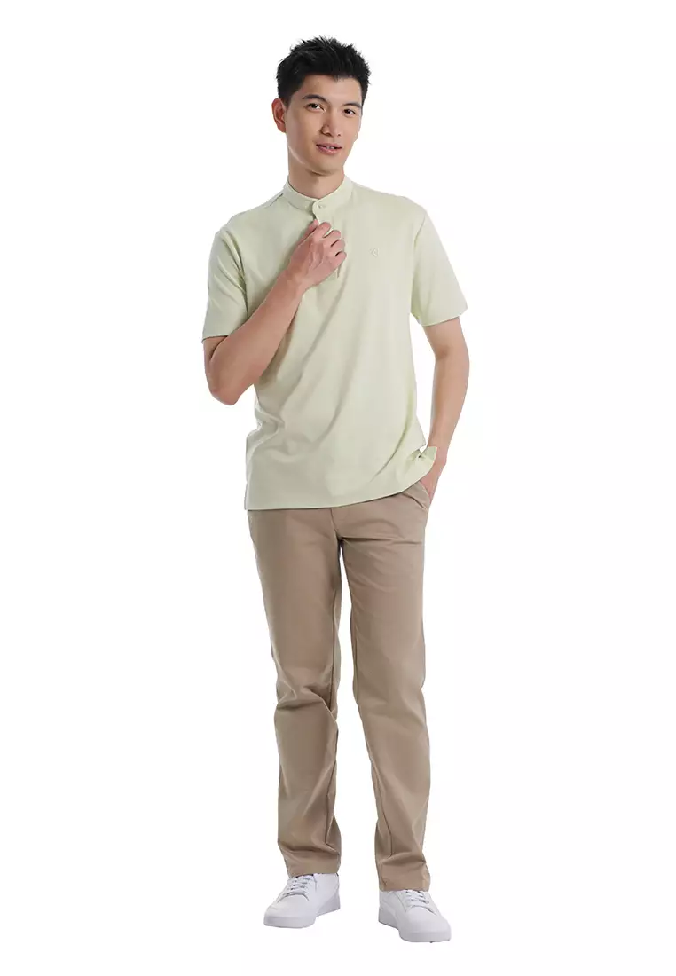 Byford Mandarin Polo Shirt Short Sleeve - 3626001A-40LightGreen