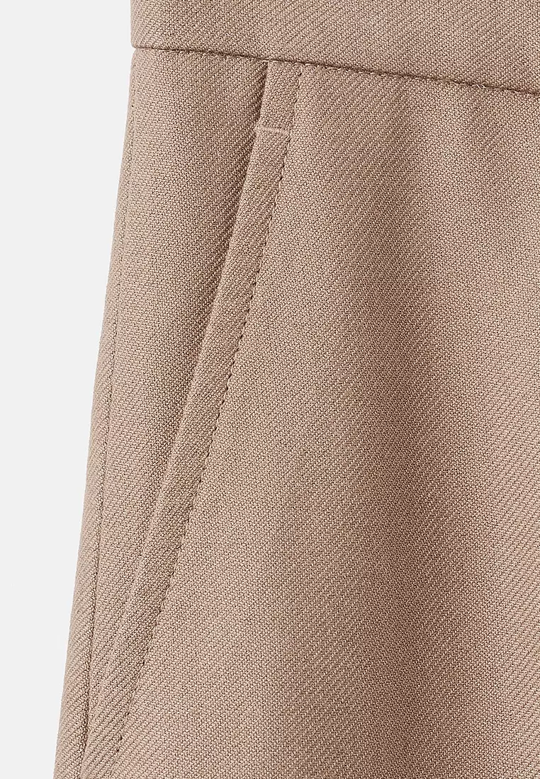 Straight Wool-Blend Suit Trousers