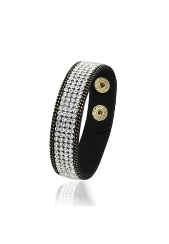 Her Jewellery black Sparkling Bracelet (Black) - Made with premium grade crystals from Austria HE210AC82SERSG_1