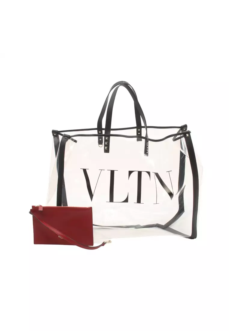 Buy Valentino Pre loved Valentino Rockstud Handbag tote bag PVC