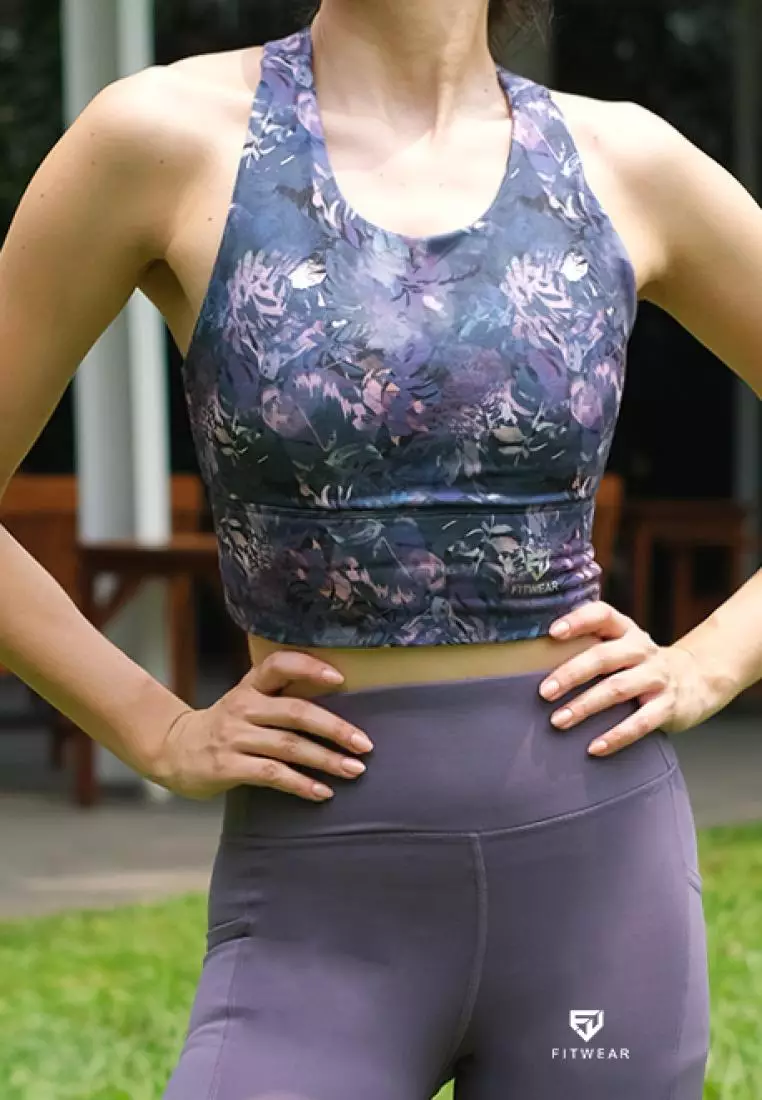 Fitwear - SportBra Croptop Olahraga Wanita MILLEY [LONG PLAIN] - TROPICAL