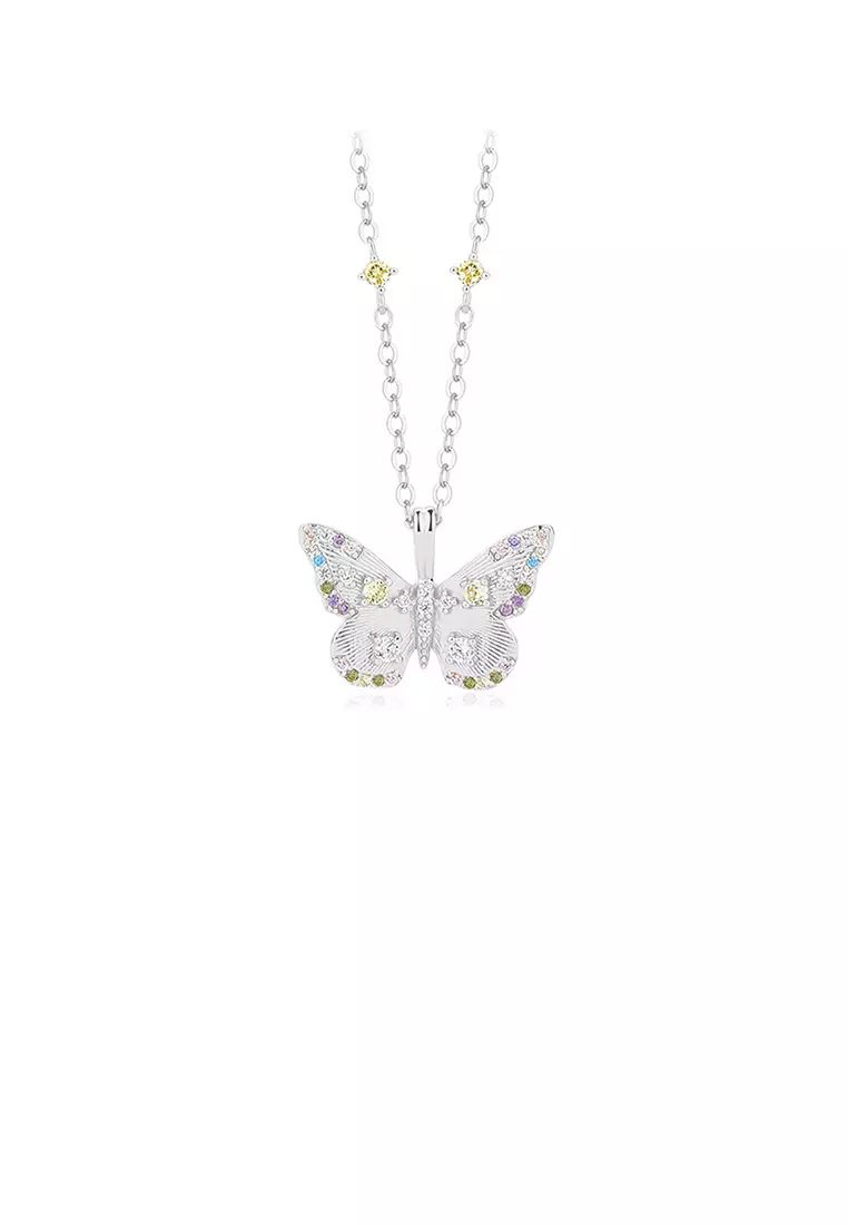 White butterfly best sale necklace