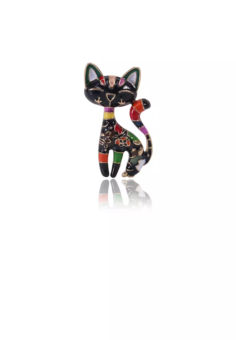 Cat brooches and top pins