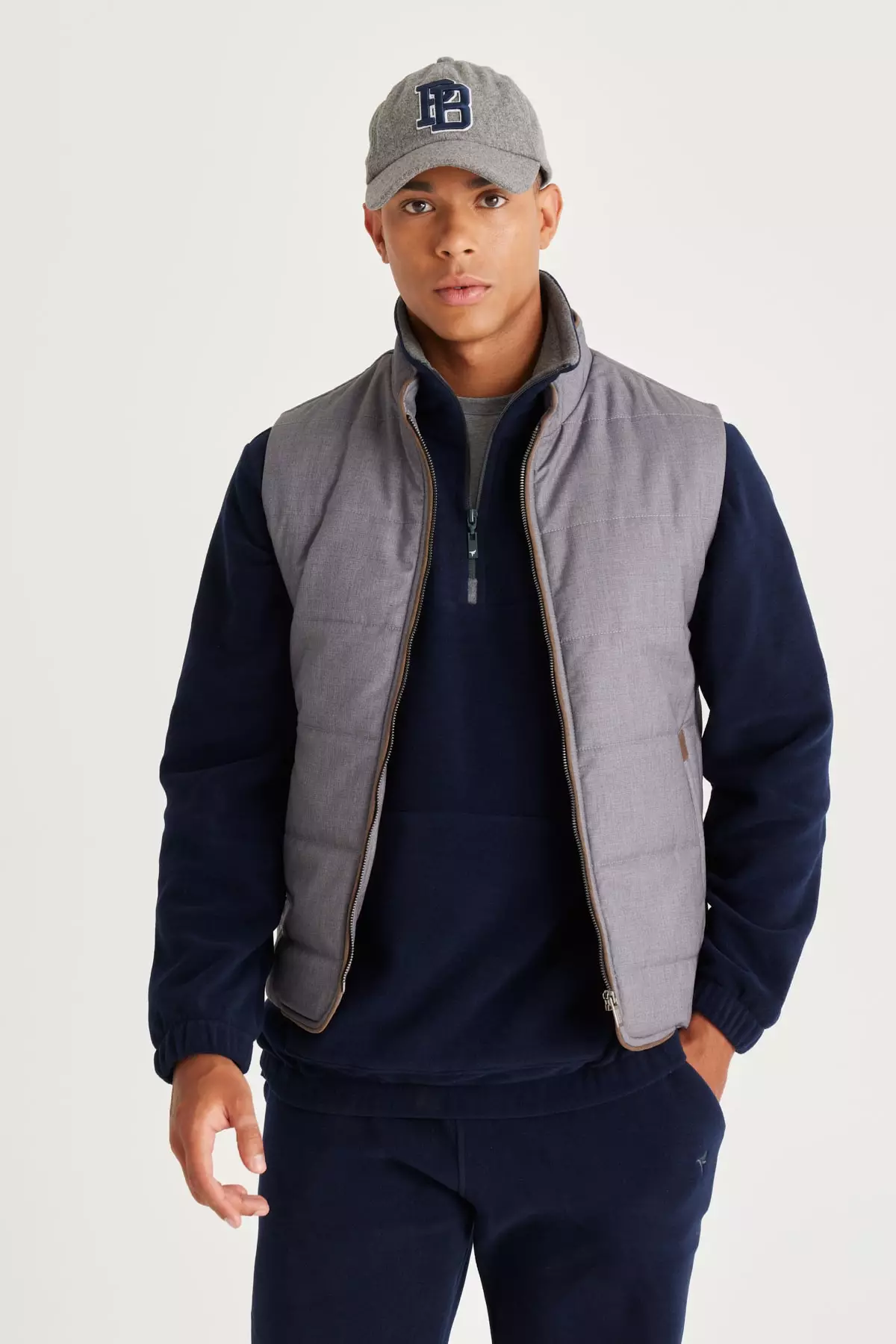 Vest grey mens discount