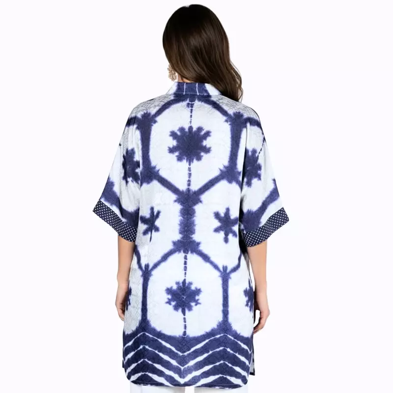 Tunik Batik Wanita - Bhatara Batik Ella - Atasan Batik Modern Lengan Pendek