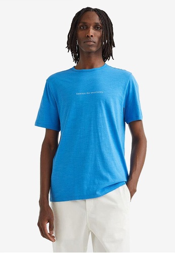 H&M blue Regular Fit Cotton T-Shirt BAC95AA0D72122GS_1