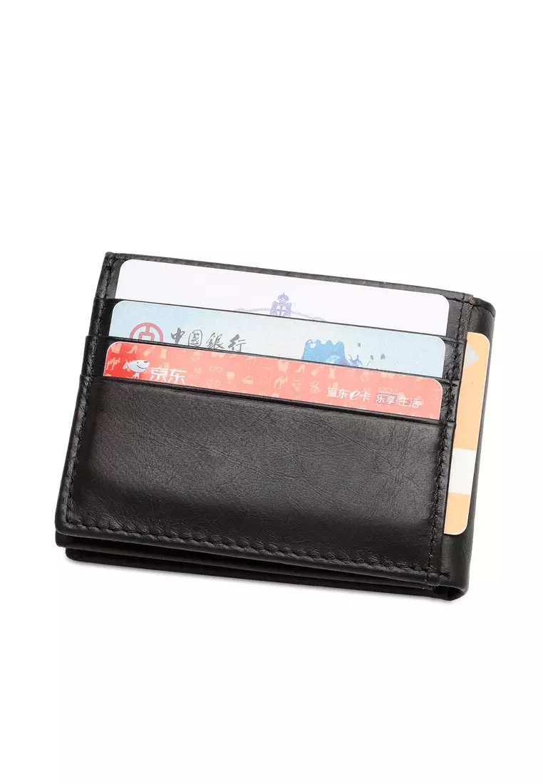 Gift Set - Leather RFID Wallet + 35mm Automatic Buckle Belt (禮盒 - 皮具錢包 + 腰帶) - 黑色