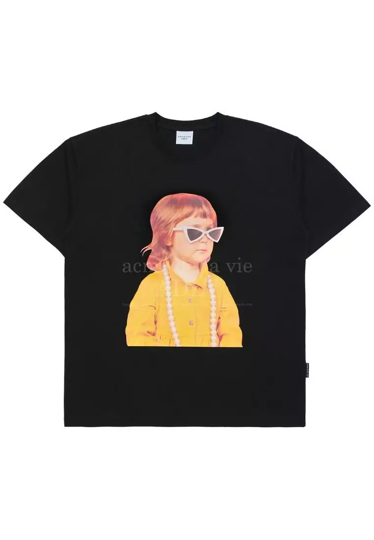 ADLV T-SHIRT BABY TSHIRT YELLOW BLACK