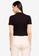 MISSGUIDED black Ribbed Ruched Seam Short Sleeve Crop Top 4EC1DAA5C54E6CGS_1