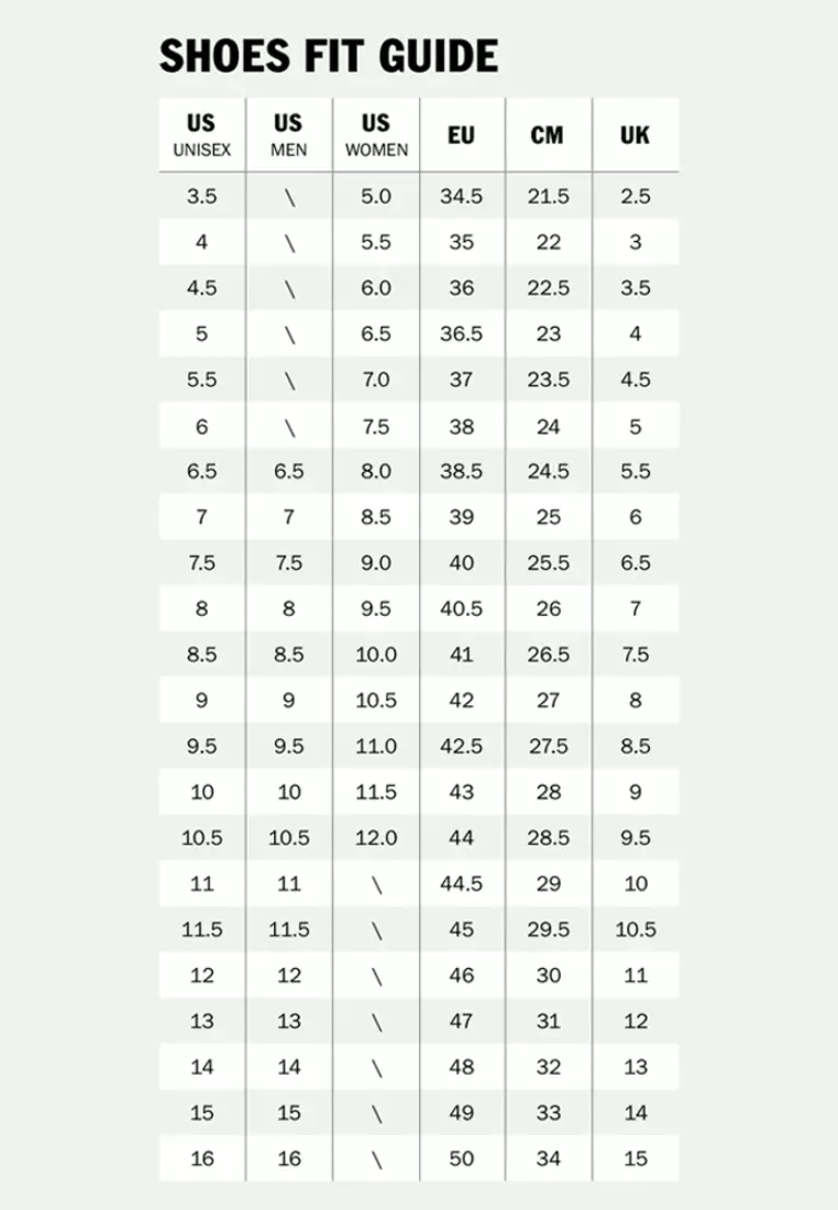 Vans Clothing Size Vans Men's Women's Size Chart Buy