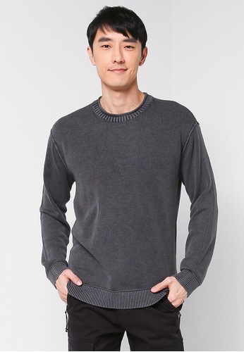 Hollister black Relaxed Crew Knit A0A4EAA01442E4GS_1