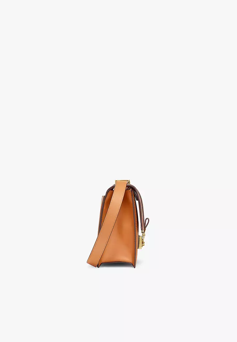Mini Tracy Shoulder Bag in Visetos Cognac