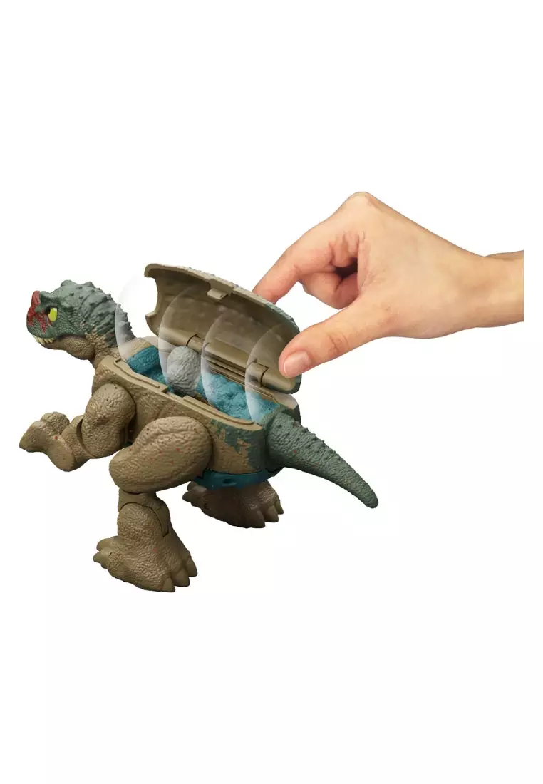 Mattel Jurassic World Fierce Changers 2-In-1 Dinosaur Action Figure, Double Danger Toy Transforms From Ankylosaurus Bumpy To Ceratosaurus In 11 Steps