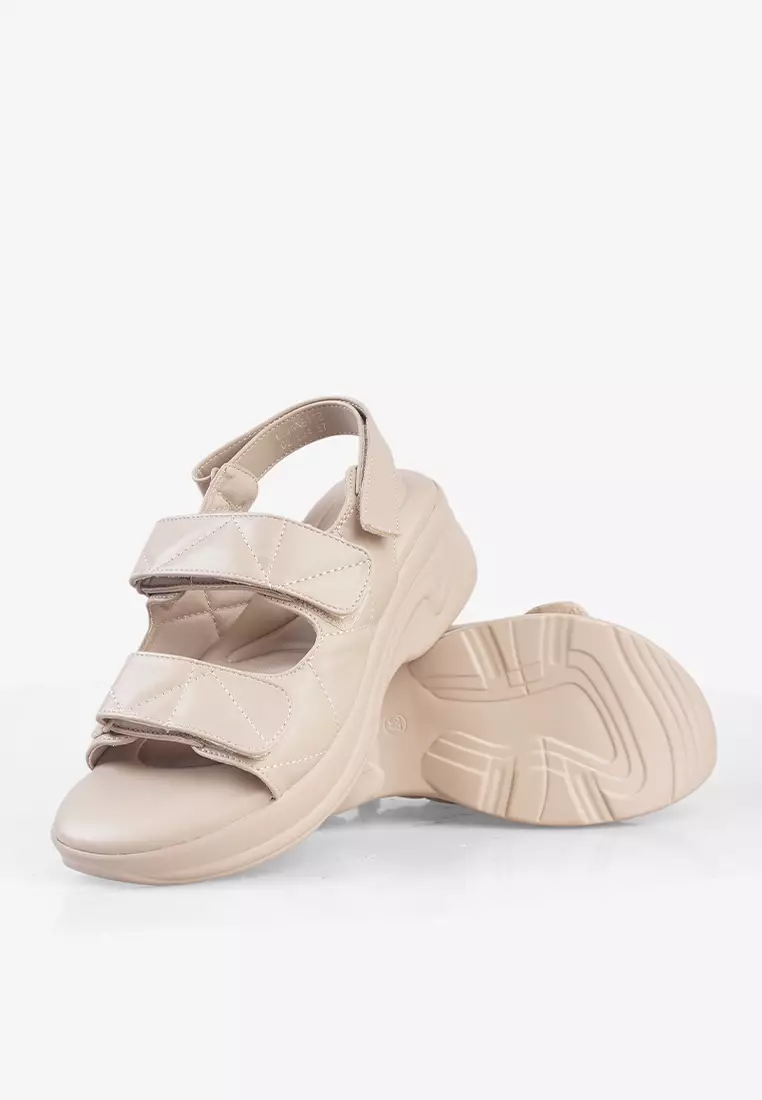 Sepatu Sandal Sporty Platform dengan Velcro Wanita L.Janette 02
