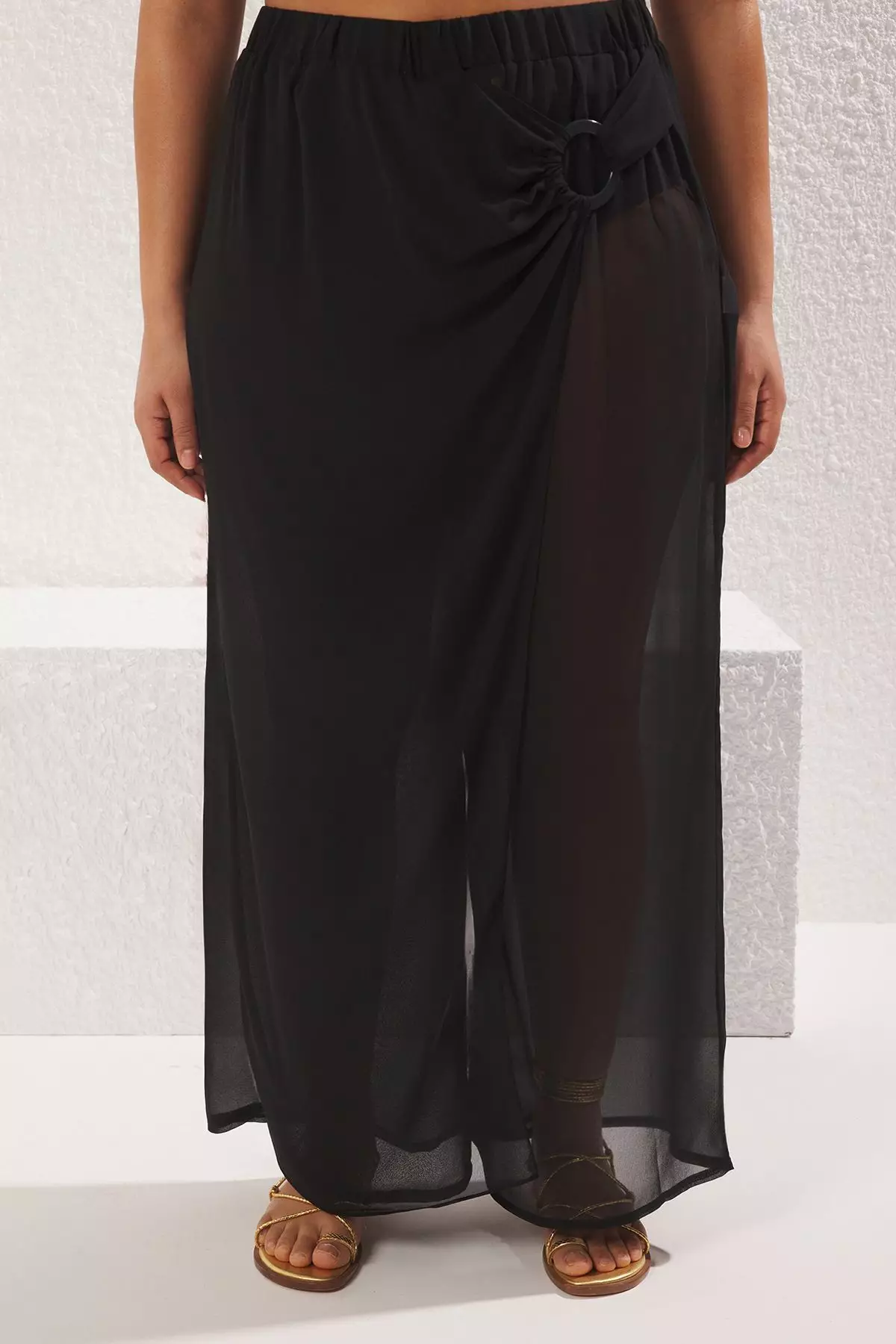 Accessory Detail Transparent Beachwear Trousers