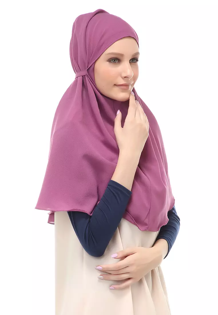 Tamara Jilbab Muslimah Wanita Motif Polos Relaxed Fit - Lavender