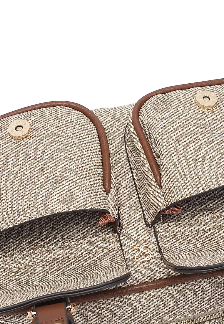 Women's Sling Bag / Crossbody Bag / Shoulder Bag (Tas Selempang Wanita / Tas Bahu Wanita) - Krem