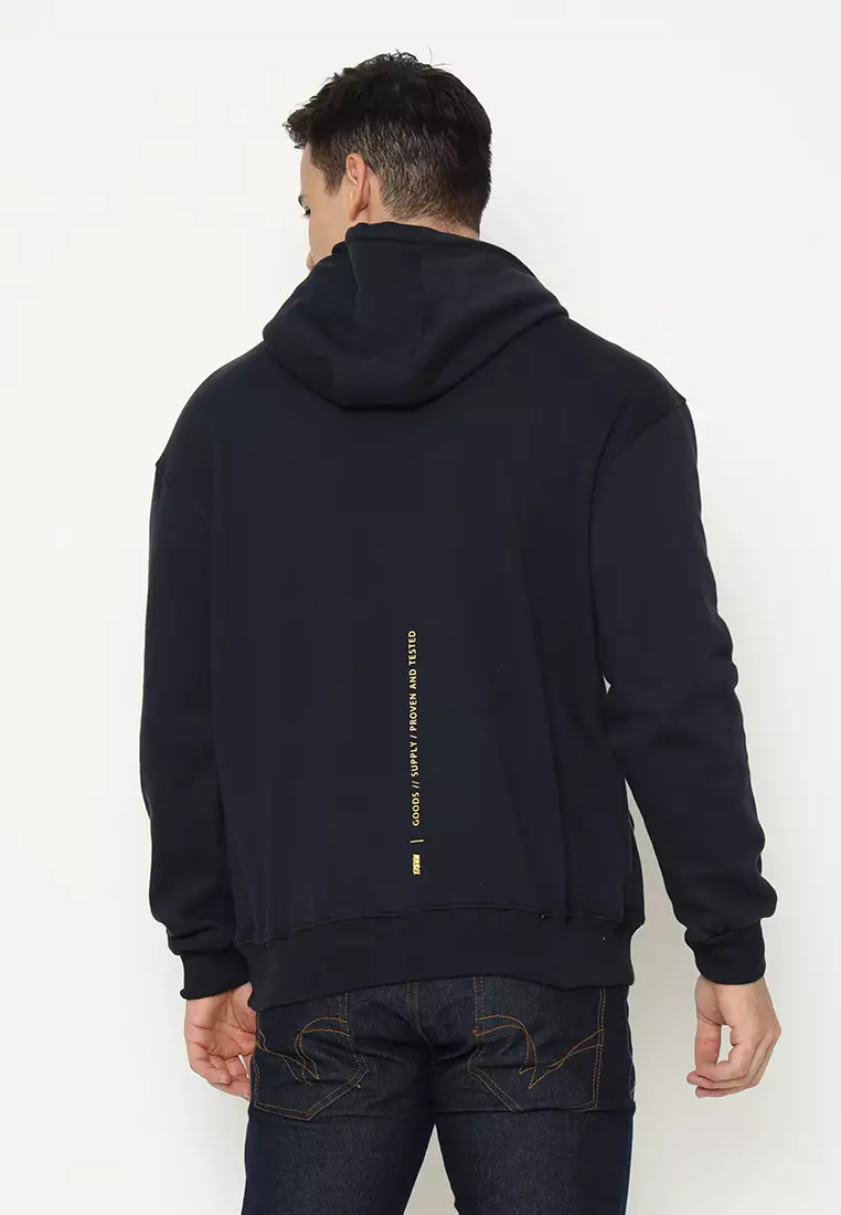 17SEVEN Hoodie Sablon Pria 0323-NOTDOLL-BLK