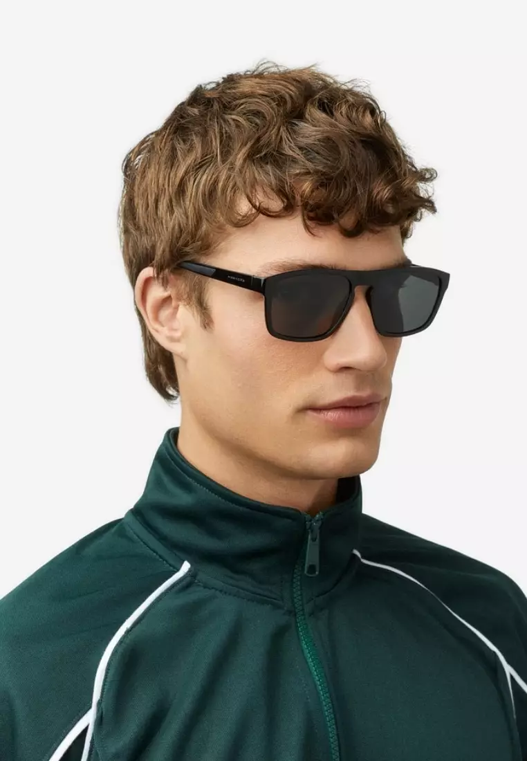 Lion - Polarized Black Dark Sunglasses for Men and Women, Unisex. Official Product Designed in Spain