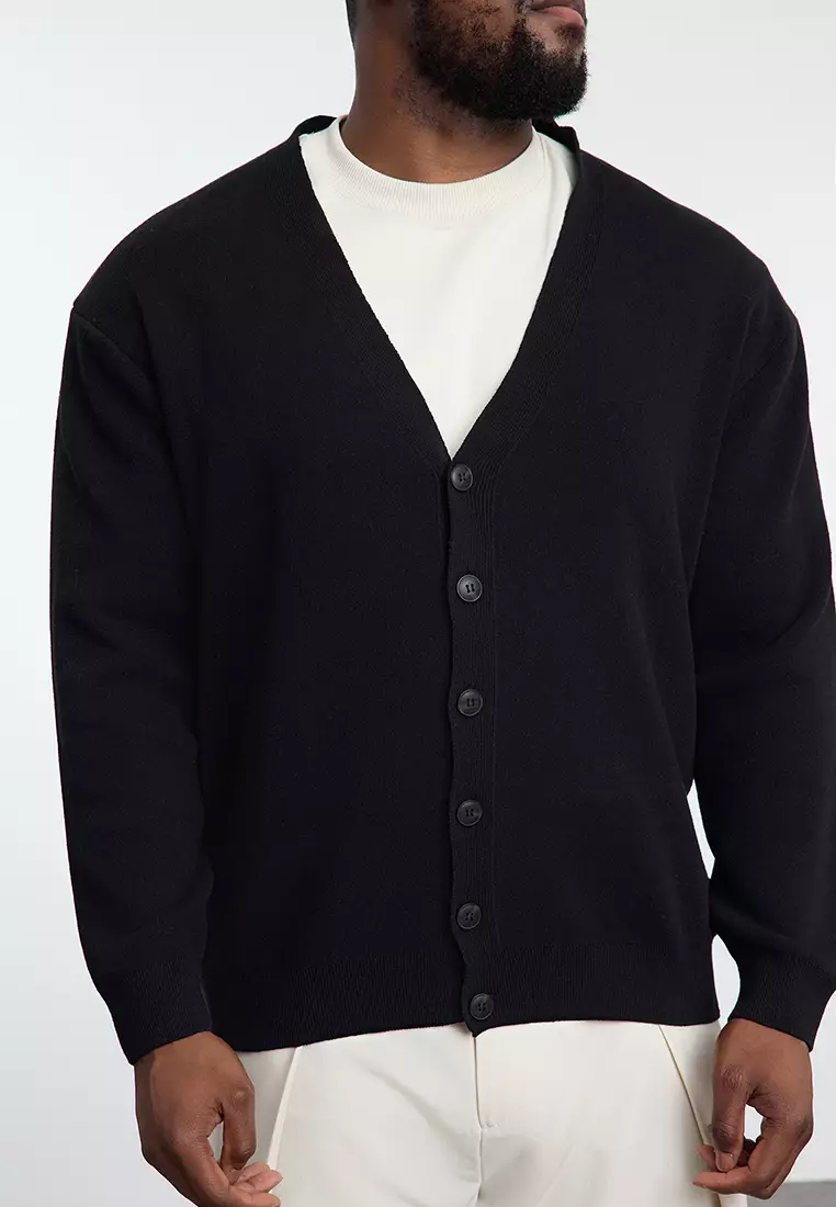 Plus Size V-Neck Cardigan