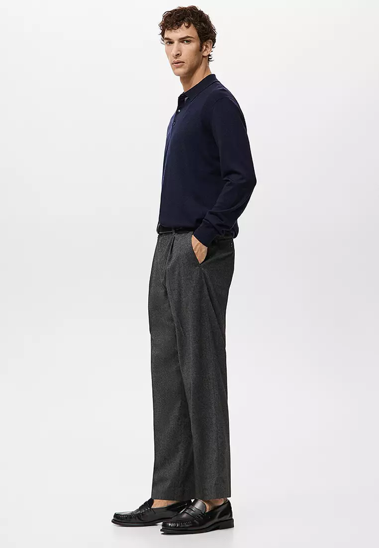 100% Merino Wool Polo Sweater