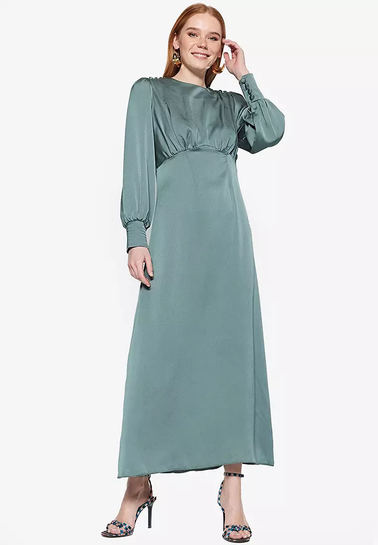 Buy Trendyol Satin Evening Dress Online | ZALORA Malaysia