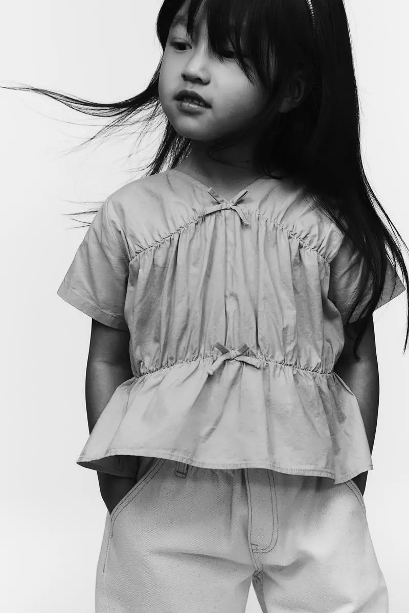 Peplum cotton blouse