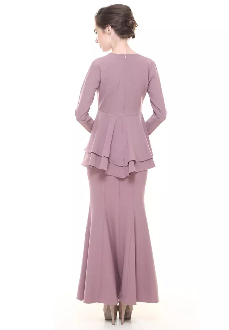 Lora Peplum in Dusty Pink