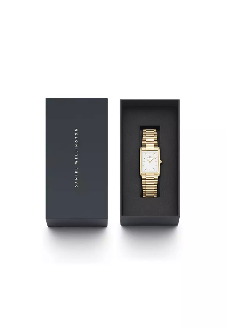 Bound 35x24mm 3-link Gold - WhiteDial - Fashion Watch for men - Stainless Steel Strap WatchDial - Fashion Watch - DW Official - Authentic Jam Tangan lelaki