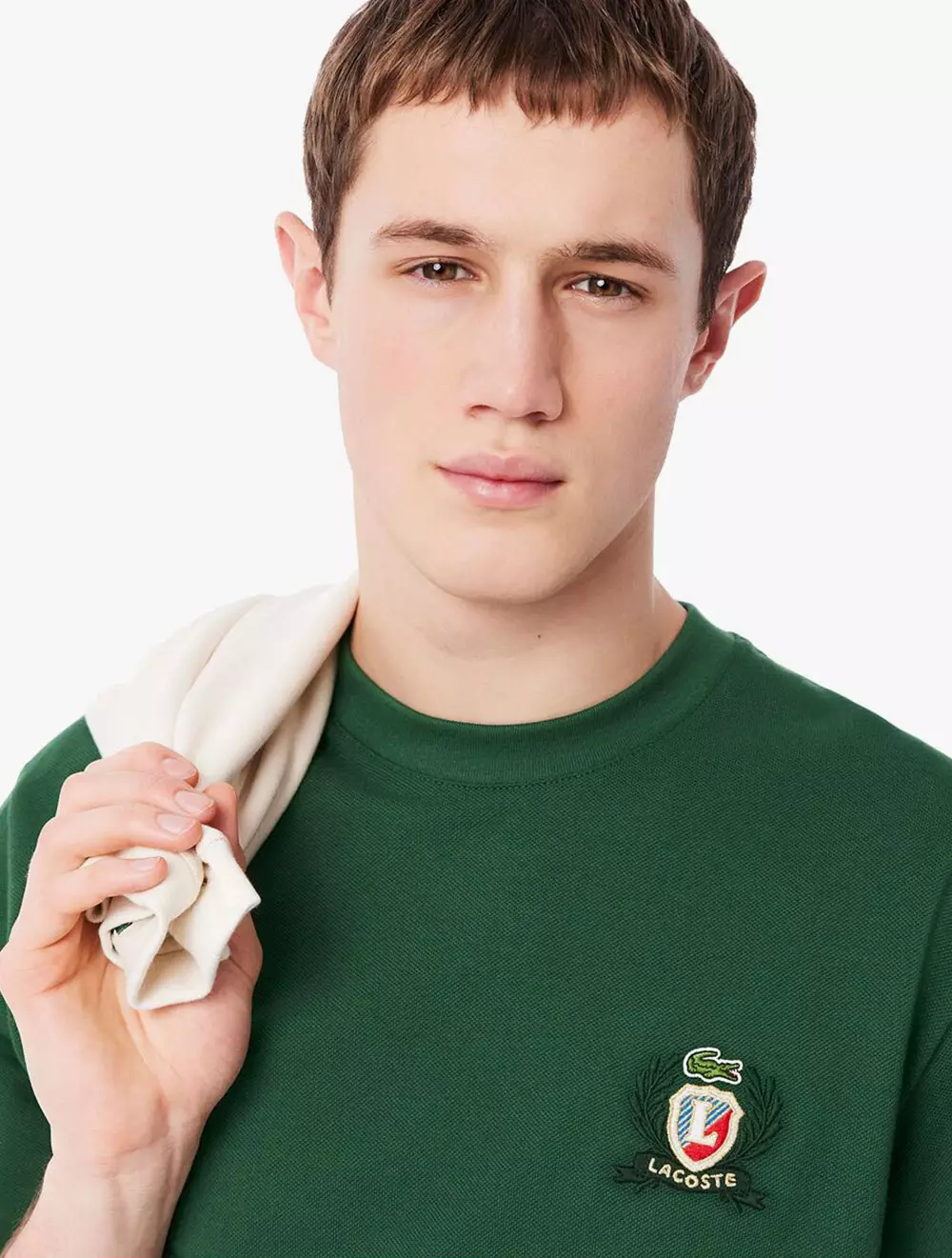 Embroidered Badge Piqué T-shirt - Green