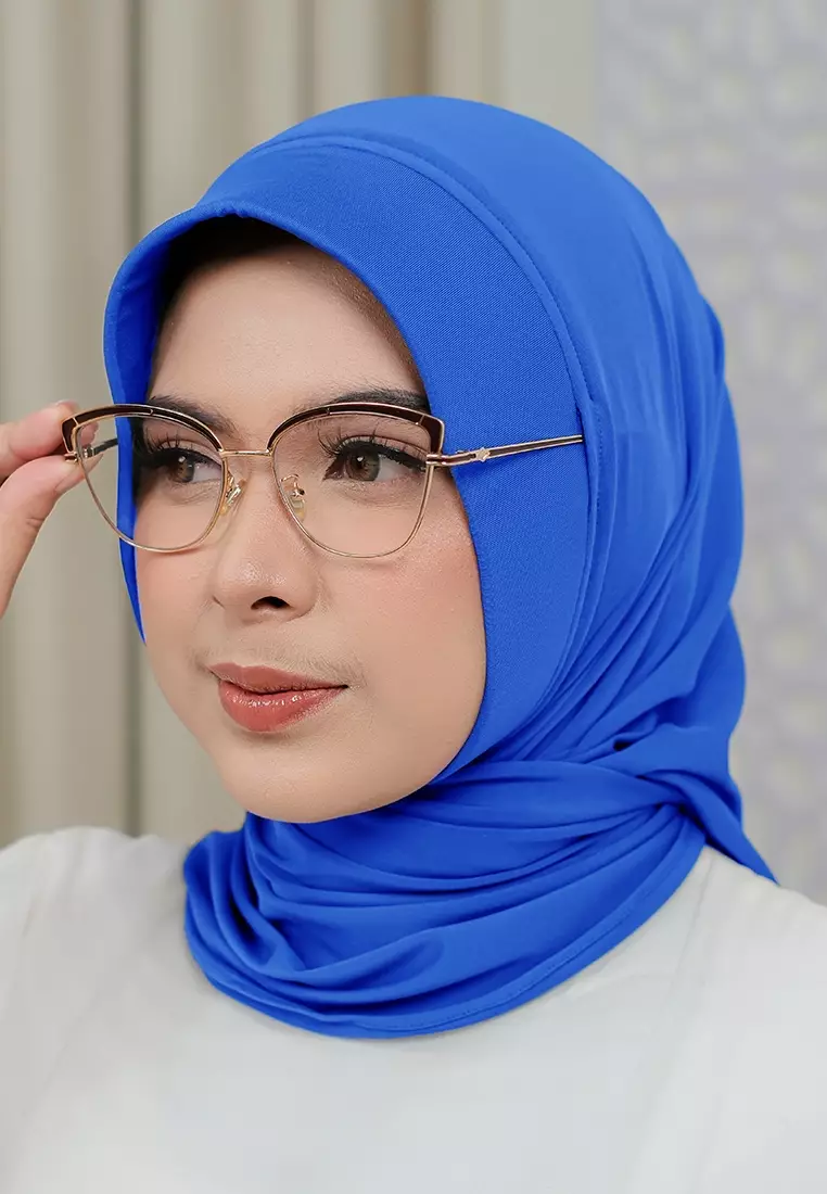 HIJAB INSTAN SOFTPAD AMEENA - ROYAL BLUE
