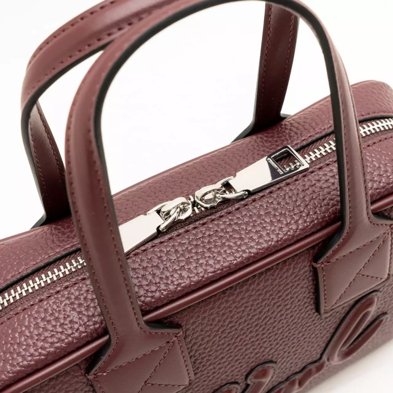 K/Skuare Bauletto Grainy Handbag Windsor Burgundy
