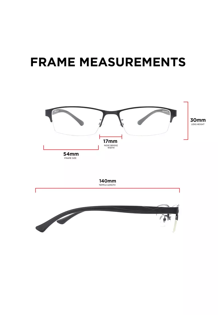 3029 Metal (C4-Red) Anti-Radiation Computer Eyeglasses for Men/Women