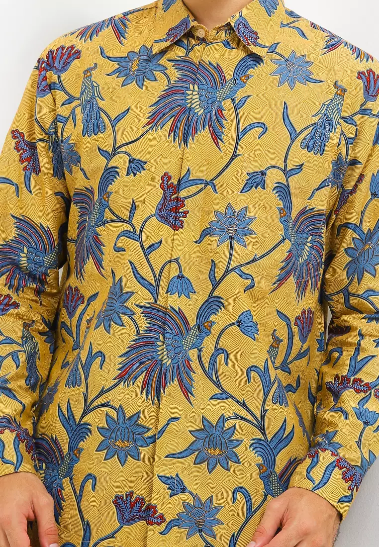 Kemeja Batik Lengan Panjang Motif Cendrawasih