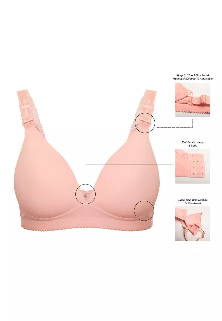 You’ve (YouHave) BH Menyusui Wanita Maternity Bra Wanita Cup C Tanpa Kawat 100051