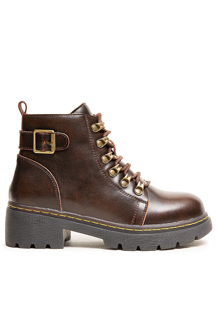 5CM Buckle Leather Martin Boots MZ5085-2