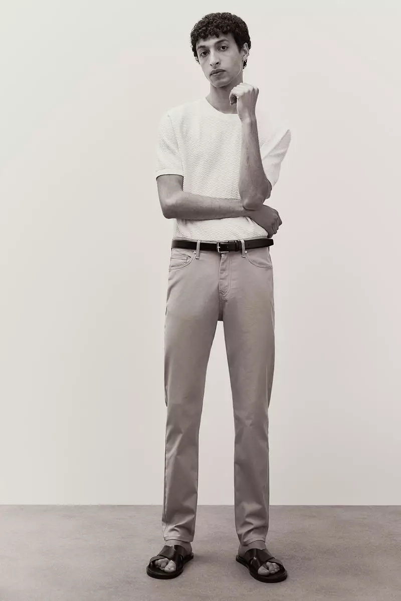 Slim Fit Cotton twill trousers